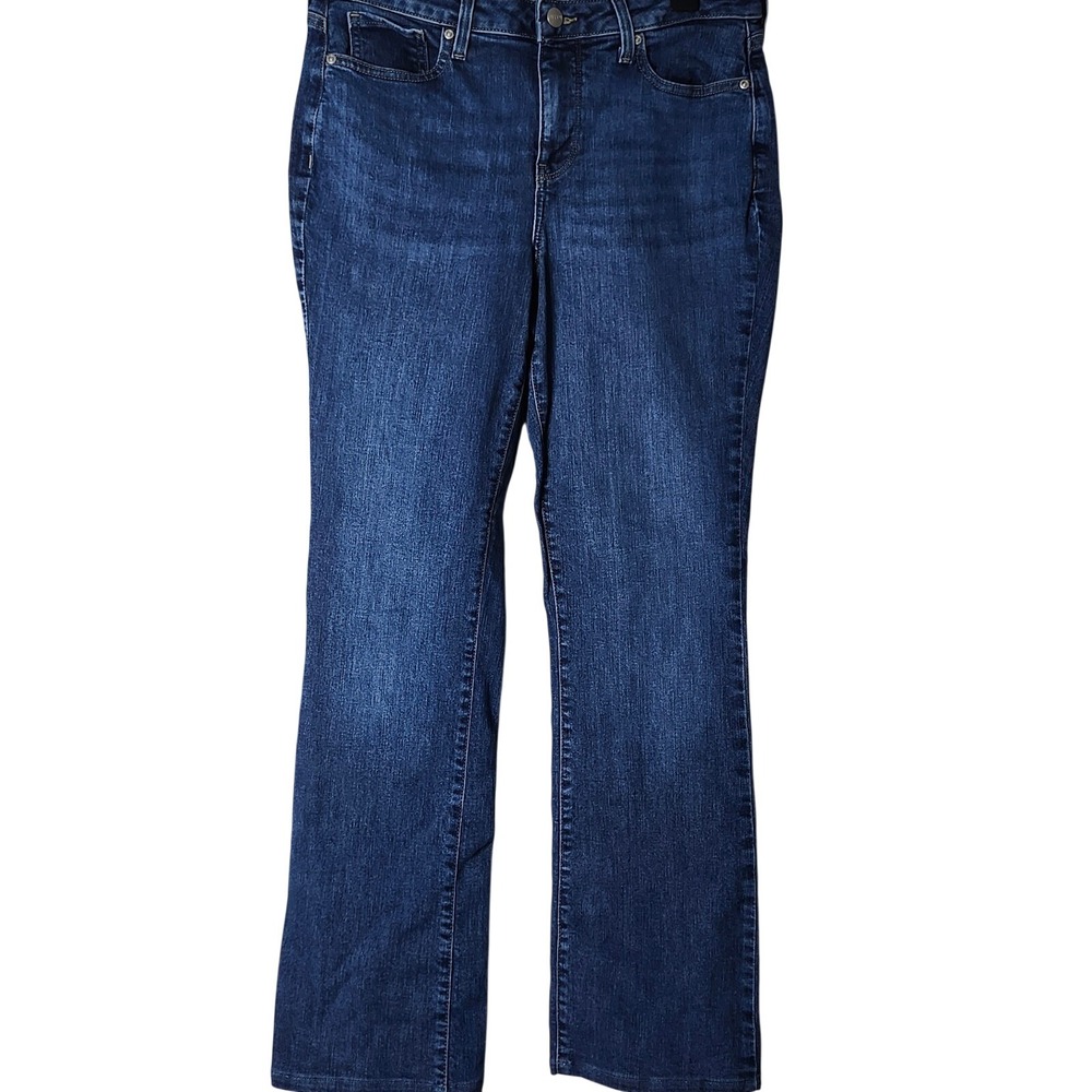NYDJ Barbara Bootcut Jeans Size 10 Dark Wash Lift Tuck Technology Stretch Denim